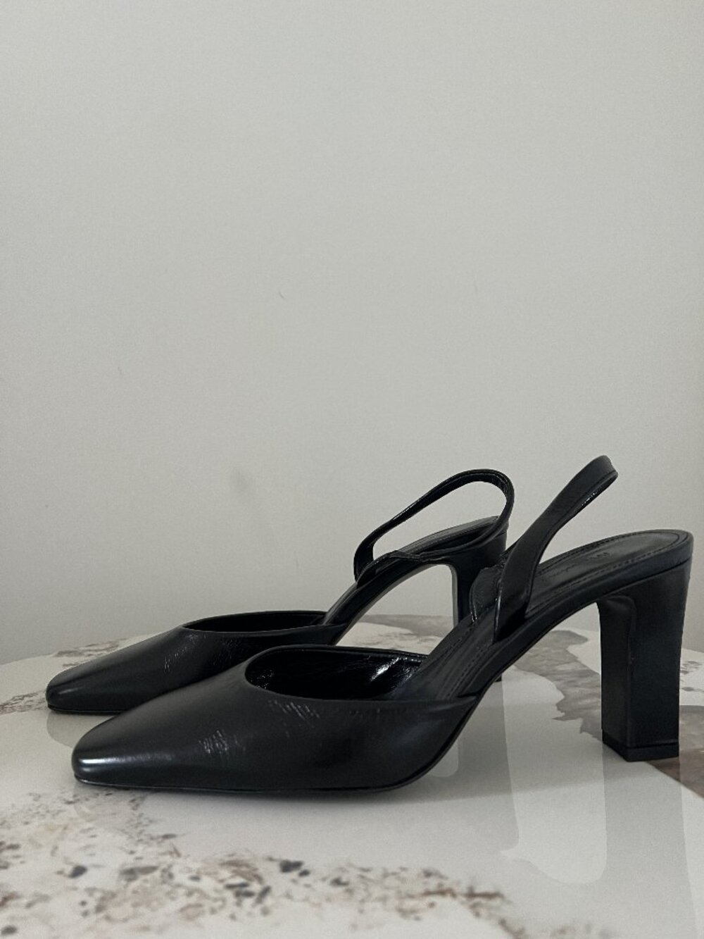 New Massimo Dutti Leather High Heels - Size 7.5